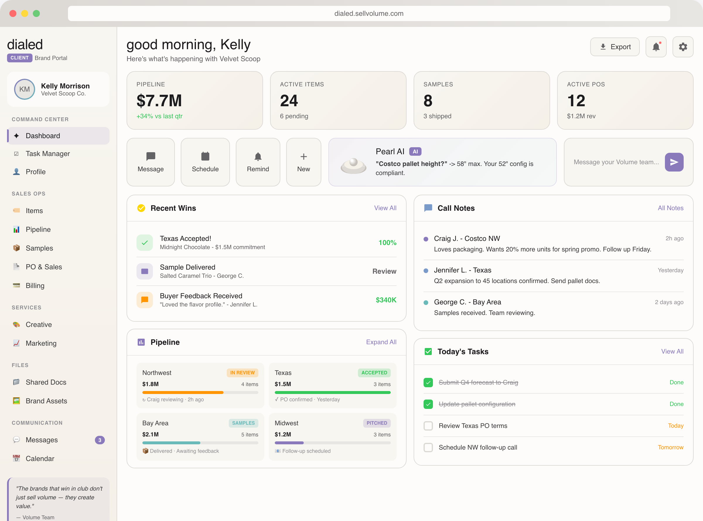 Dialed Platform Dashboard
